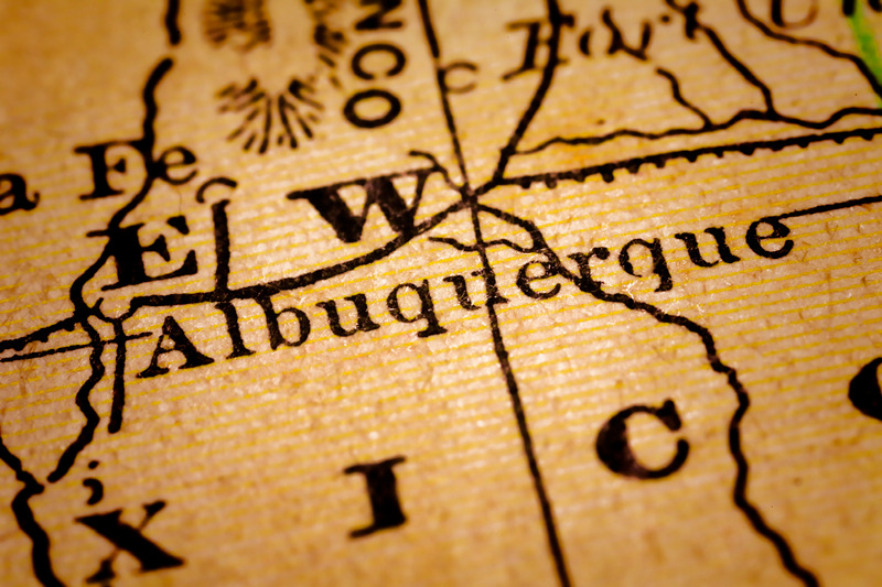Albuquerque, New Mexico on an old 1880's map.