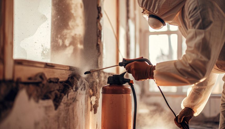 Professional mold remediation specialist removing mold safely to reduce DIY mold removal risks and prevent spreading