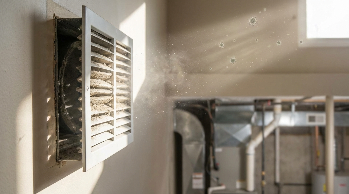 How Do Mold Spores Travel Through Air and HVAC Systems?