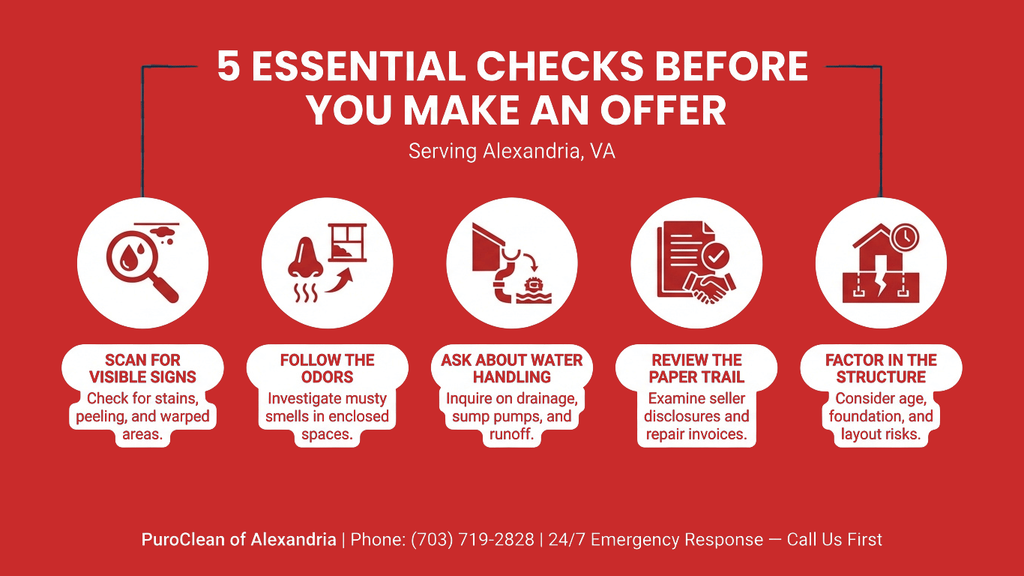Five essential mold checks before making a home offer in Alexandria, VA