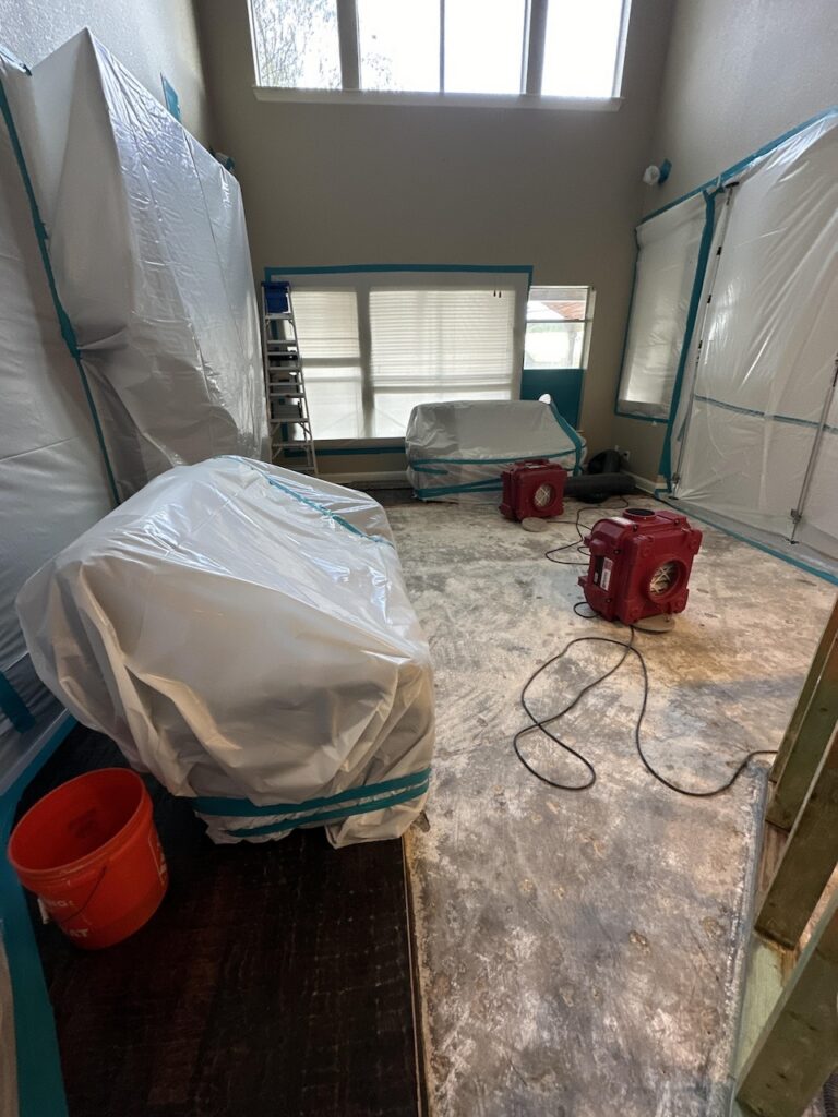 Our equipment dried the home.
