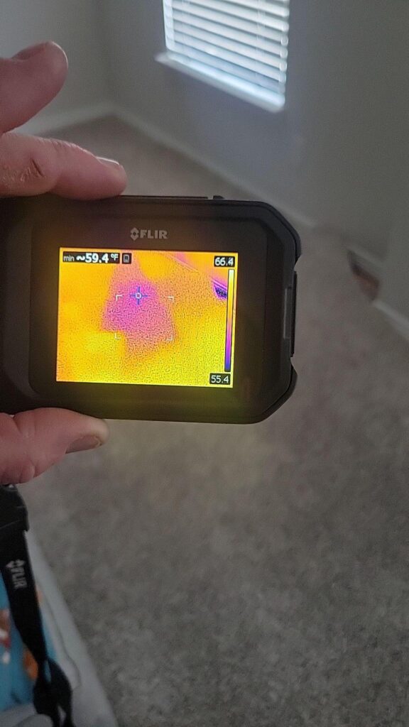 Our infrared camera verified there was some sort of water leak.