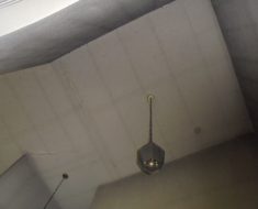 Smoke damage to ceiling of home.