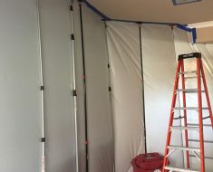 Containment being put up before mold remediation.