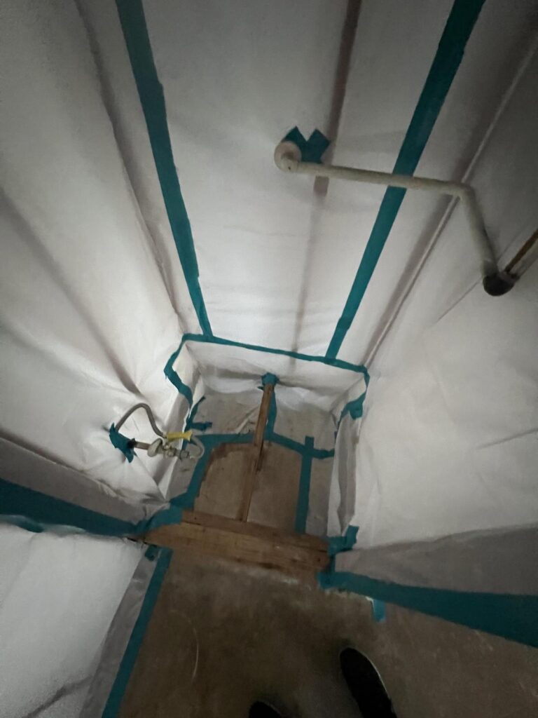 The secondary sheathing installed for final inspections.