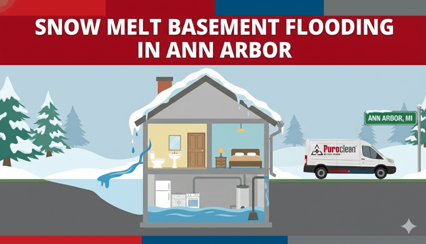 snow melt basement flooding in Ann Arbor