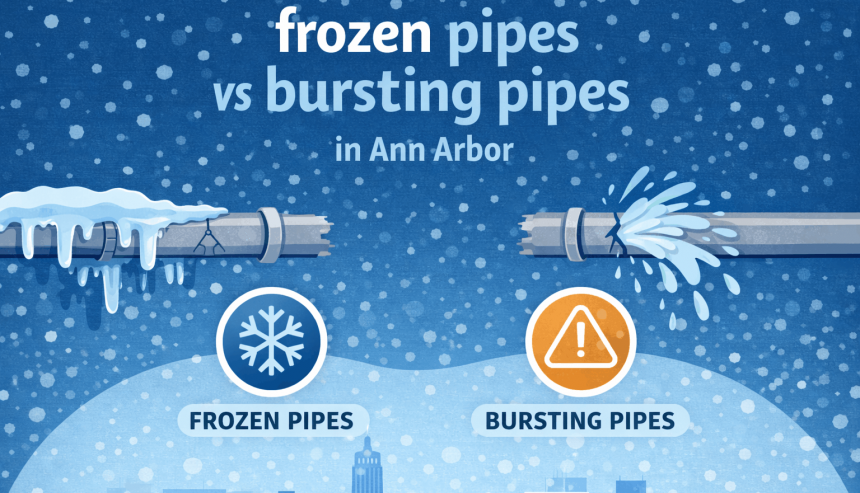 frozen pipes vs bursting pipes in Ann Arbor
