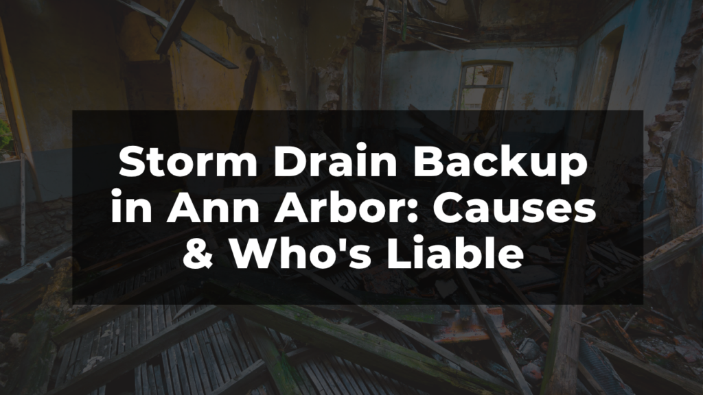 Storm drain backup