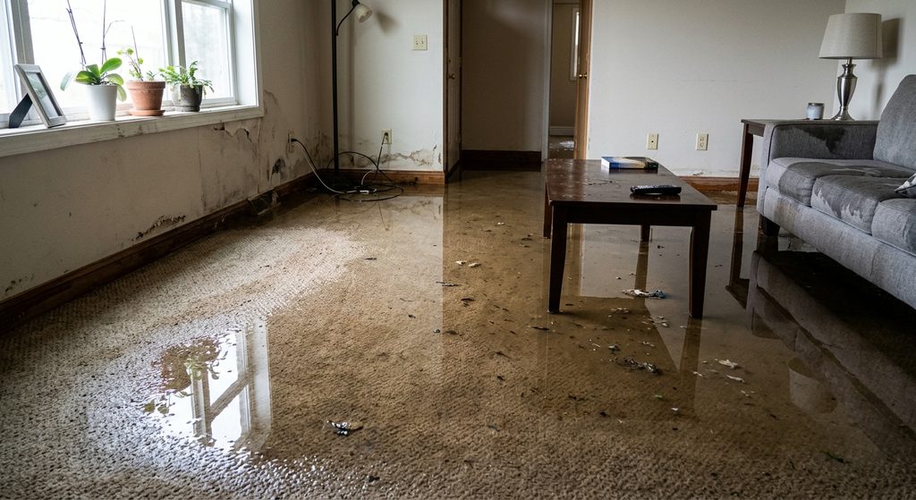 Flooded Carpet Cleanup