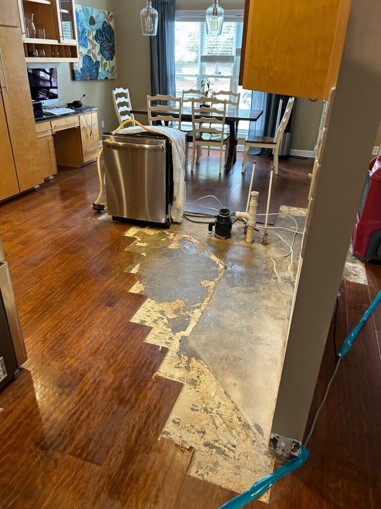 removing the flooring 