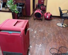 Drying in a salon after a large water loss Puroclean of Auburn