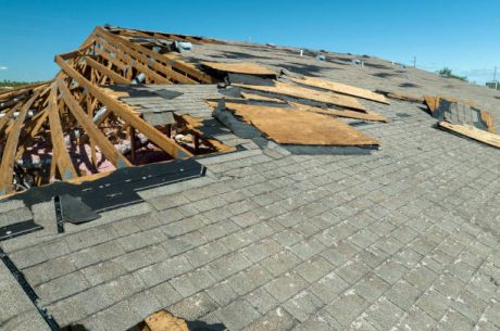 storm damage roof repair in Bloomington