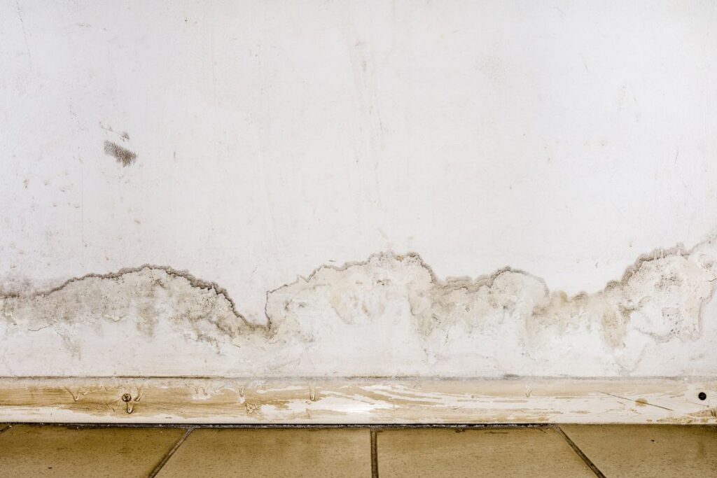 drywall with water damage