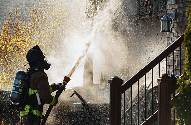 water damage after a fire