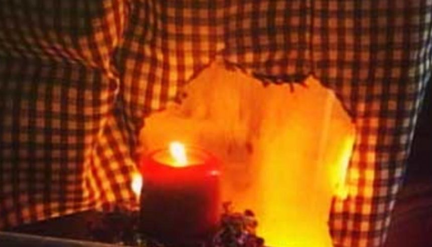 Candle fire
