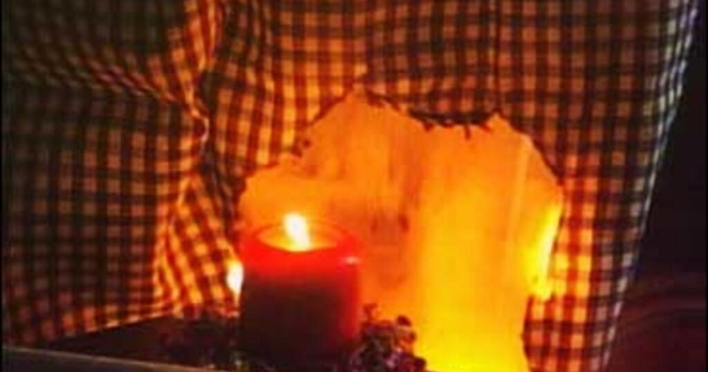 Candle fire