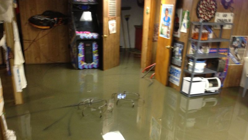 Basement flood cleanup