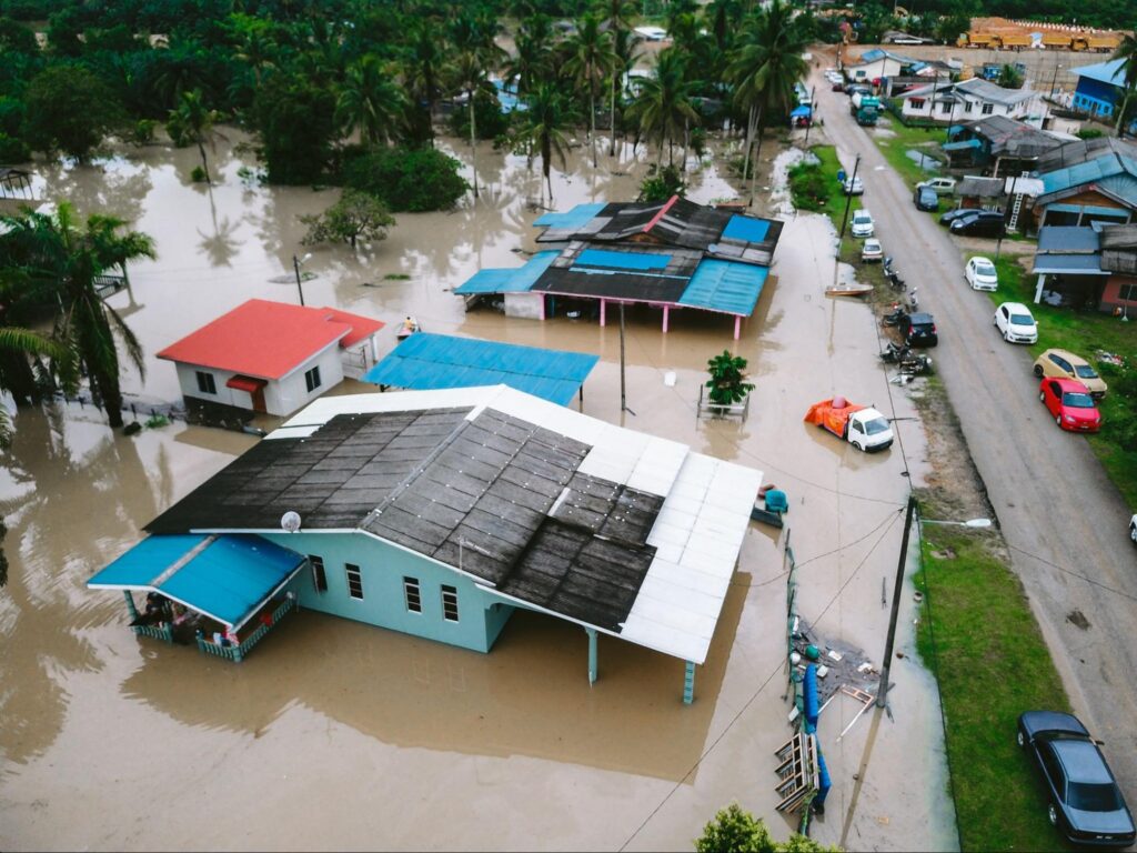 Flooding caused by a hurricane on Ana Maria Island in Southwest Florida