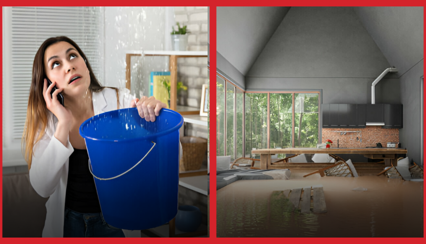 flood and leaking type of water damage