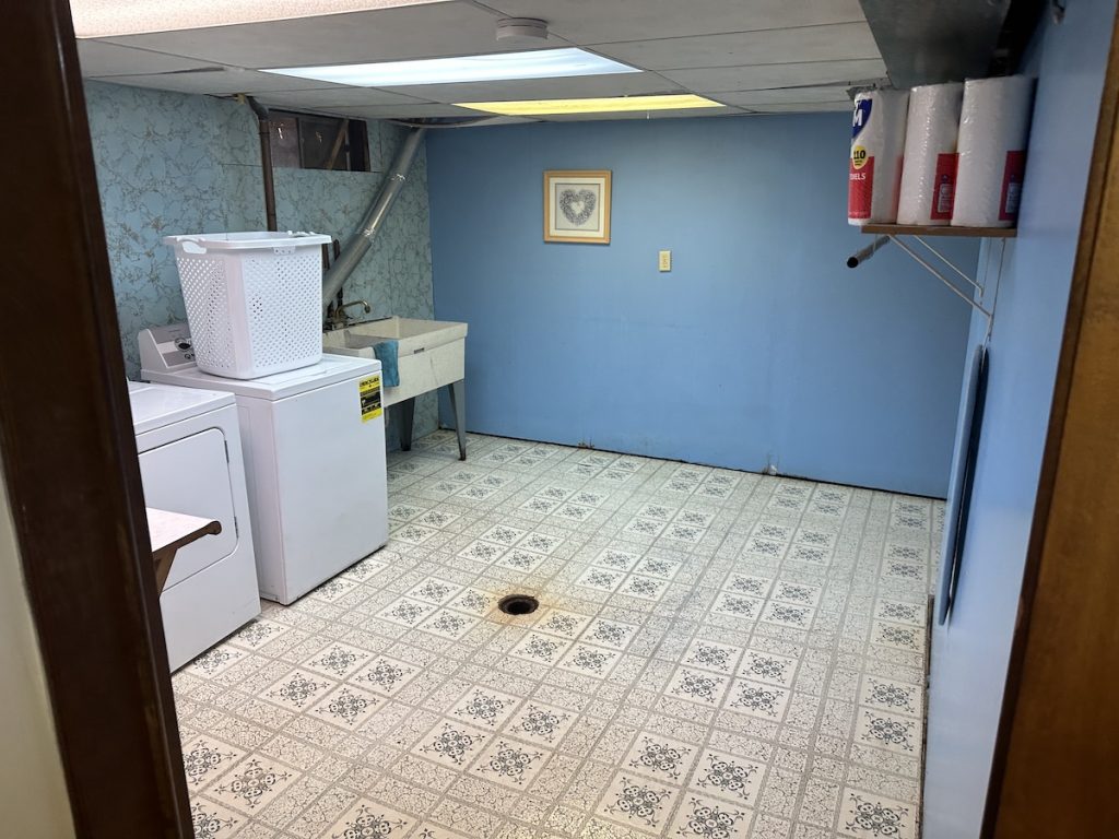 The sewage backup affected the home.