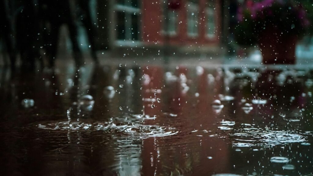 Water damage left after firefighters extinguished a house fire in Atlanta