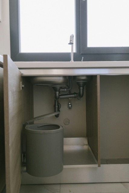  Under-sink plumbing in Roswell, GA home inspected for frozen pipe risk