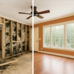 Before and After Professional Mold Remediation in an Atlanta Home | PuroClean North Metro Atlanta