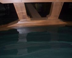 Flooded table before water damage remediation by PuroClean Disaster First Response Fayetteville NC