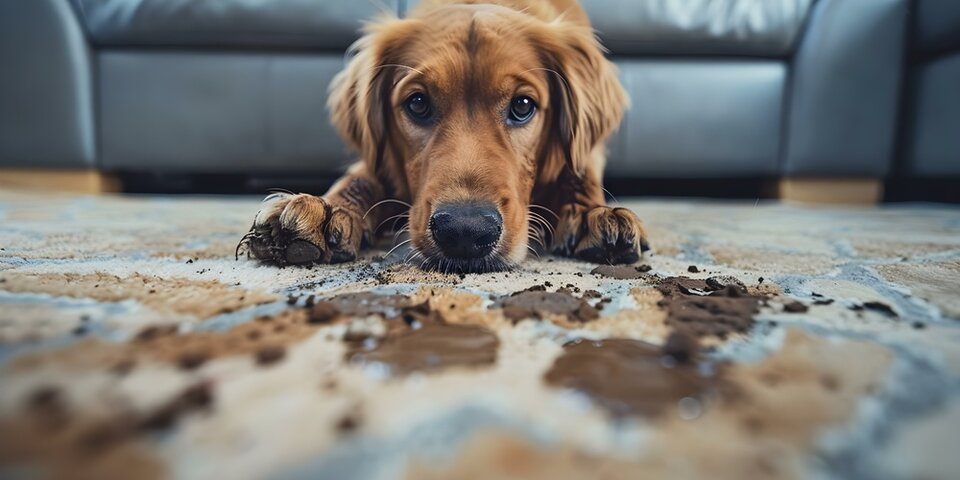 A pet biohazard cleanup involves removing dirt that your dog may have brought in