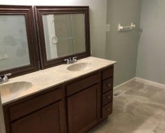 Bathroom after completed damage remediation by PuroClean Emergency Restoration Services Caseyville IL