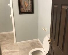 Toilet after mold and water damage remediation by PuroClean Emergency Restoration Services Caseyville IL