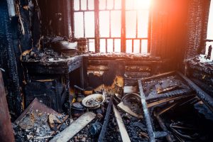 The effects of fire damage on a home