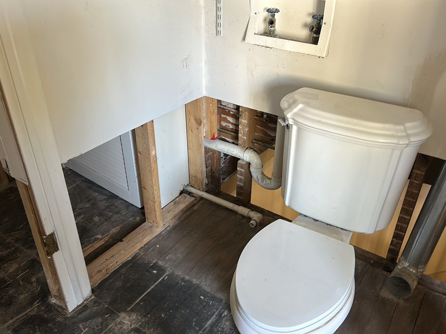 Clean cuts in the drywall to only remove what was damaged from the water loss