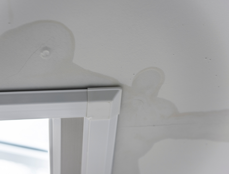 wall discoloration from water damage