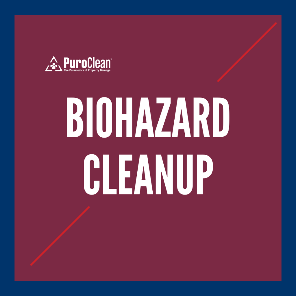 biohazard cleanup warning sign