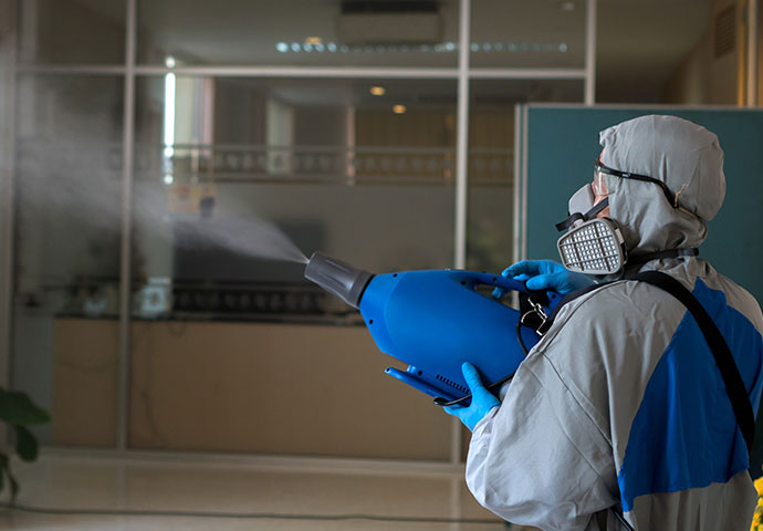 Deodorization equipment in use during restoration