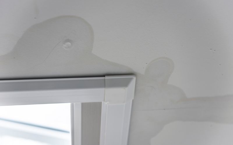 Water leaking through the walls on a house