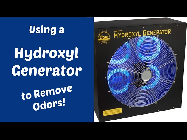 technician using a hydroxyl generator for smoke odor removal