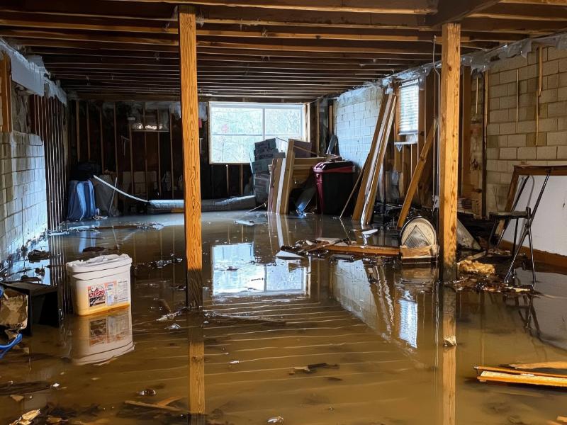 flooded basement residential home water damage Centennial Colorado