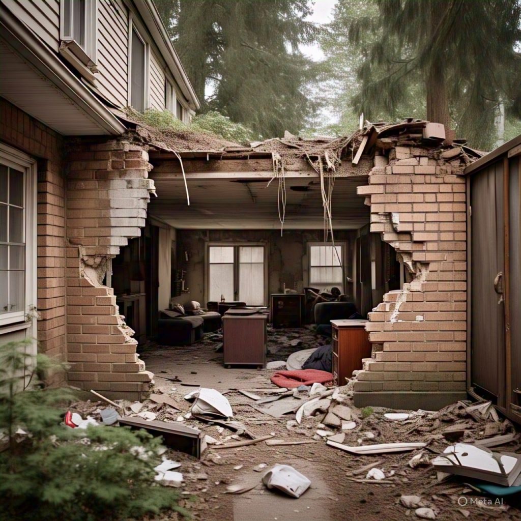 Property Damage - damaged wall