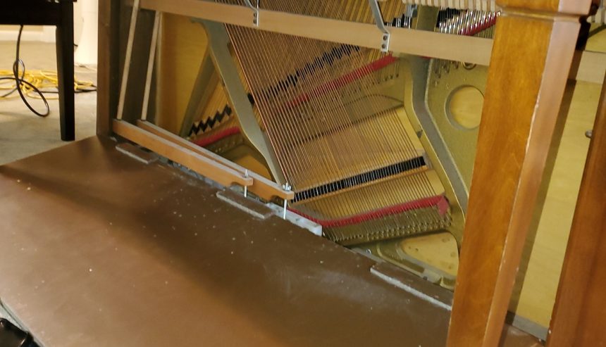 The piano in need of a mold removal.