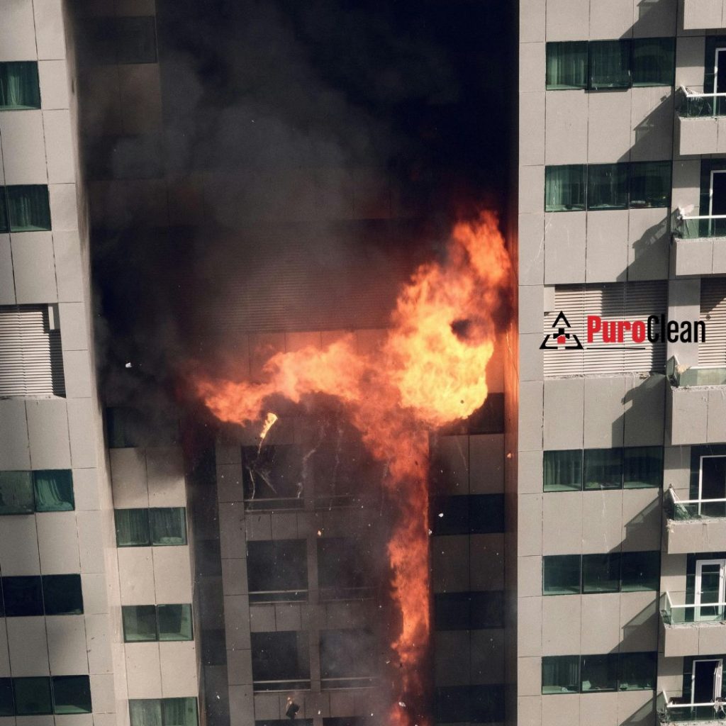 smoke detector and fire damage