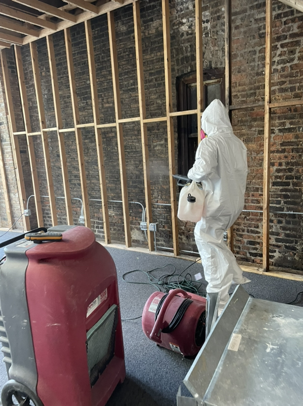 Water and Fire Damage Restoration Performed by Puroclean in a Commercial Establishment