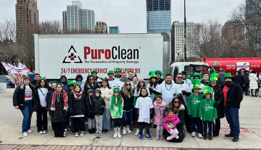PuroClean Disaster Services celebrated St. Patrick's Day by attending the parade.