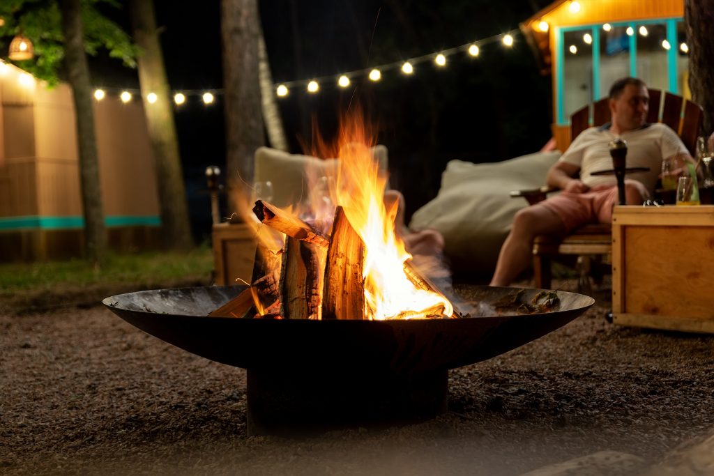 Fire pit at beach location