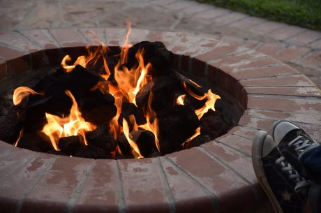 Backyard brick fire