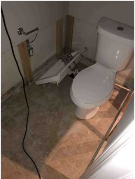 bathroom damage