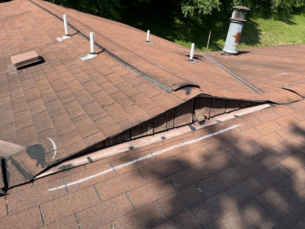 We performed water damage restoration in Granville home.