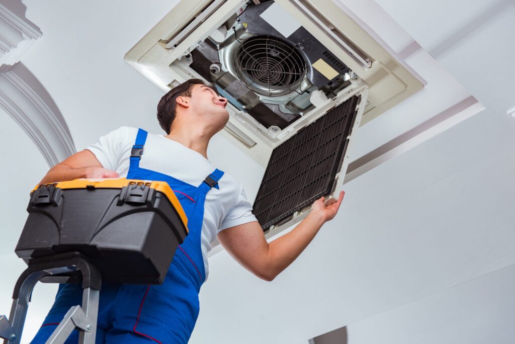Air quality cleaning in a commercial office