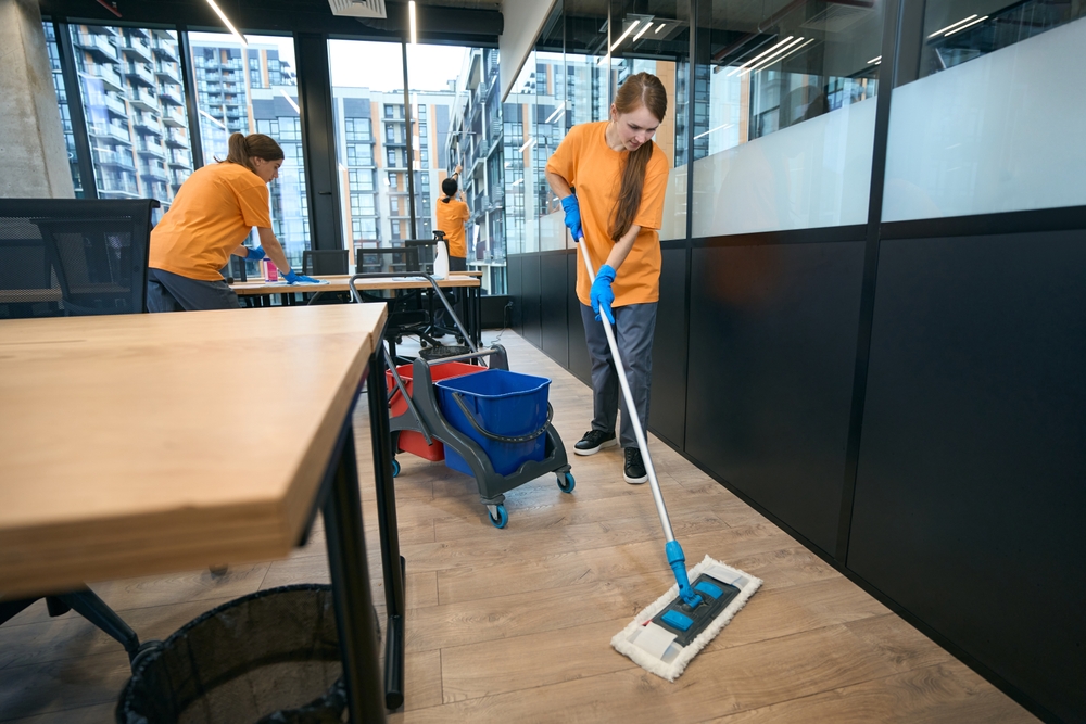 Clean and restored commercial interior